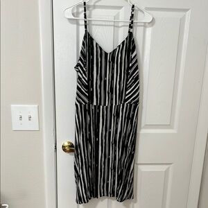 Black and White Striped Dress